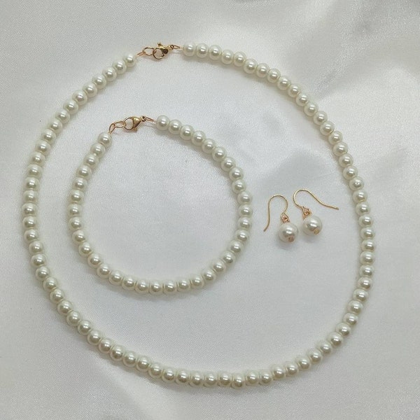 Ivory Pearl Set - Etsy