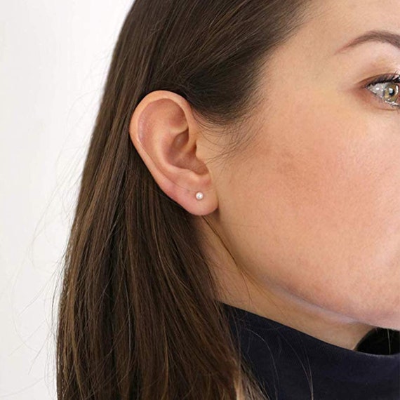 2 mm pearl stud cheap earrings