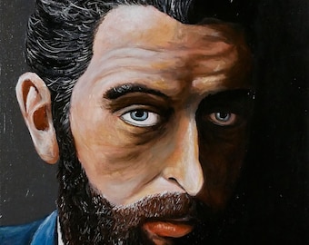 Portrait of Ronnie Drew - 40x30 cm oil on linen