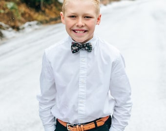 White Cross Bow Tie & Gray Suspendersperfect for Boys - Etsy