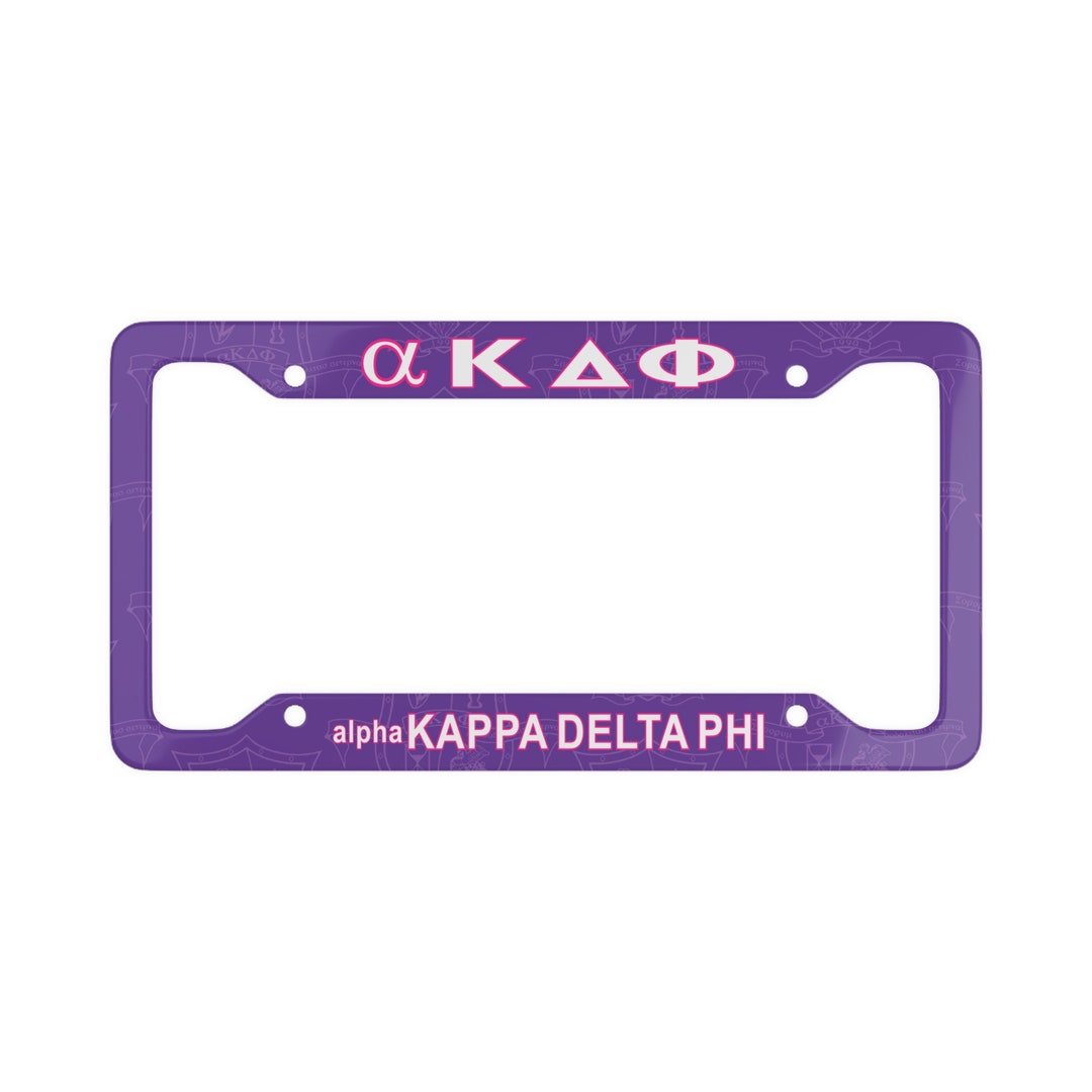 Alpha Kappa Delta Phi New License Plate Frames Etsy