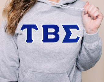 Felpa con cappuccio con scritta Tau Beta Sigma Sorority