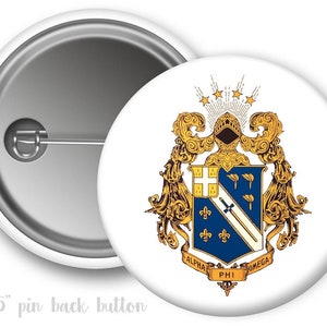 APhiO Alpha Phi Omega Crest Single or Bulk 2.25" Pinback Button