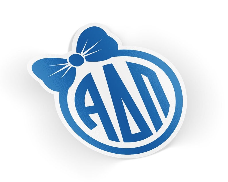 Adpi Alpha Delta Pi Bow Monogram Sticker - Etsy