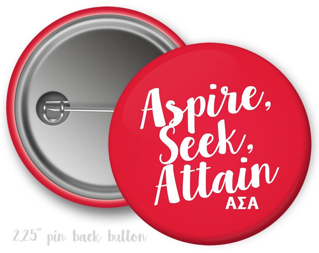 ASA Alpha Sigma Alpha Motto Single or Bulk 2.25 Pinback Button - Etsy