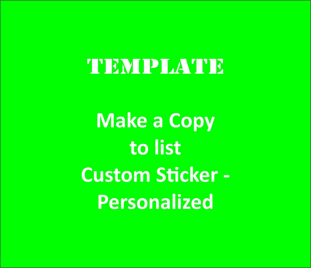 Custom Sticker - Personalized - Etsy