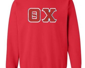 Theta Chi Twill Lettered Crewneck