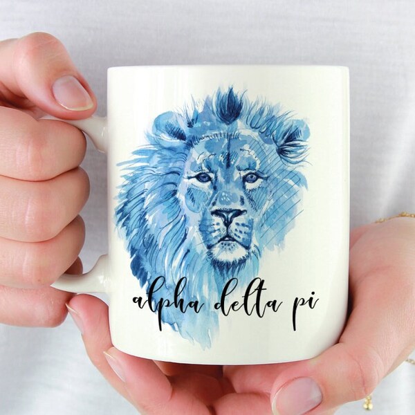 ADPi Alpha Delta Pi Lion Mug Sorority Coffee Mug