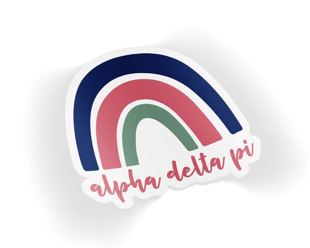 Adpi Alpha Delta Pi Rainbow Sticker - Etsy