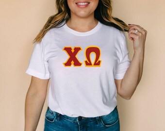 Chi Omega Lettered Tee