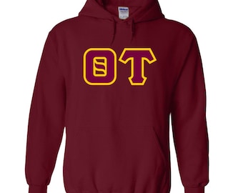 Theta Tau Lettered Hoodie