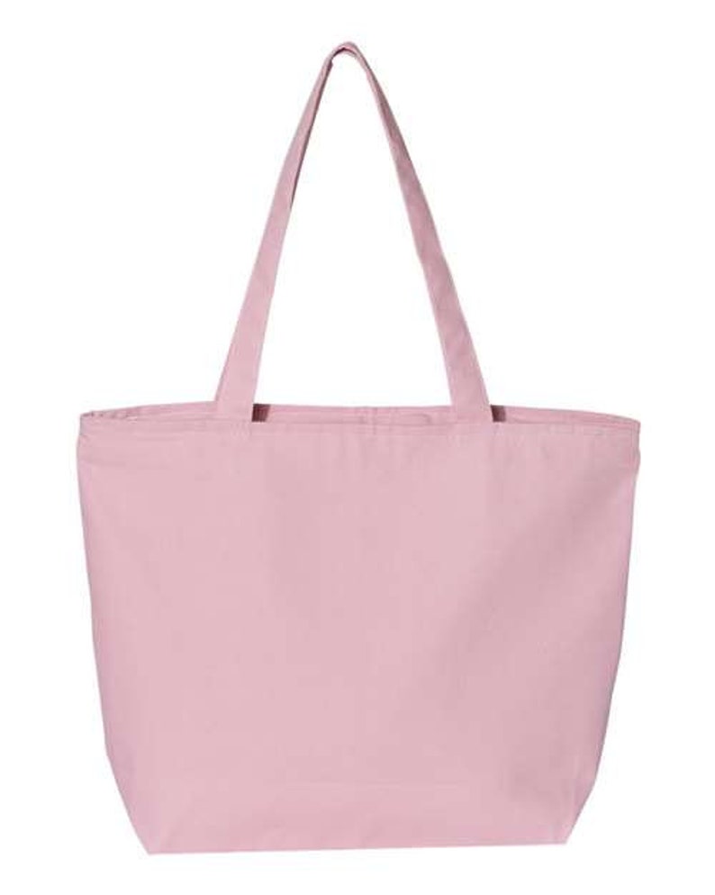 Sorority Shop Gamma Phi Beta Retro Tote Bag - Pink X-Large Canvas Bag With Pom Pom, 15x15 Inches