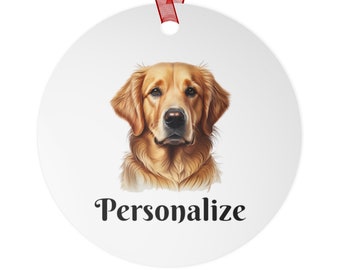 Golden Retriever Customized Christmas Ornaments