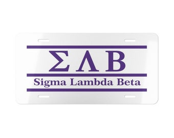 Sigma Lambda Beta Lettered Lines License Cover
