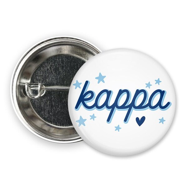 KKG Kappa Kappa Gamma Star Single Sorority Pinback Button