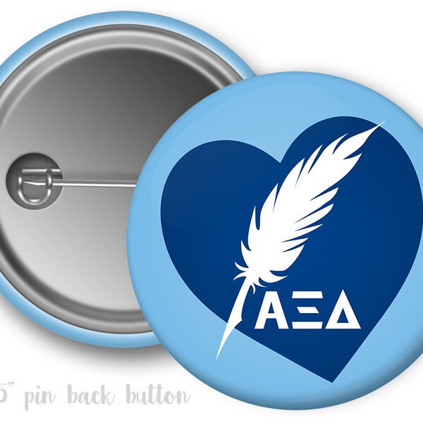 AXiD Alpha Xi Delta Quill Single or Bulk 2.25" Pinback Button