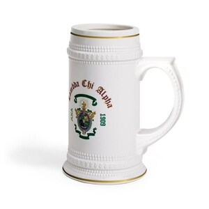 Lambda Chi Alpha Collectors Crest & Year Ceramic Stein Tankard