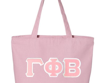 Tote tas met Gamma Phi Beta-letters