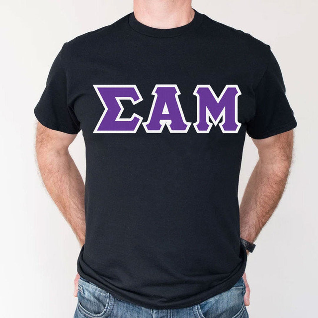 Sigma Alpha Mu Fraternity Lettered Tee - Etsy