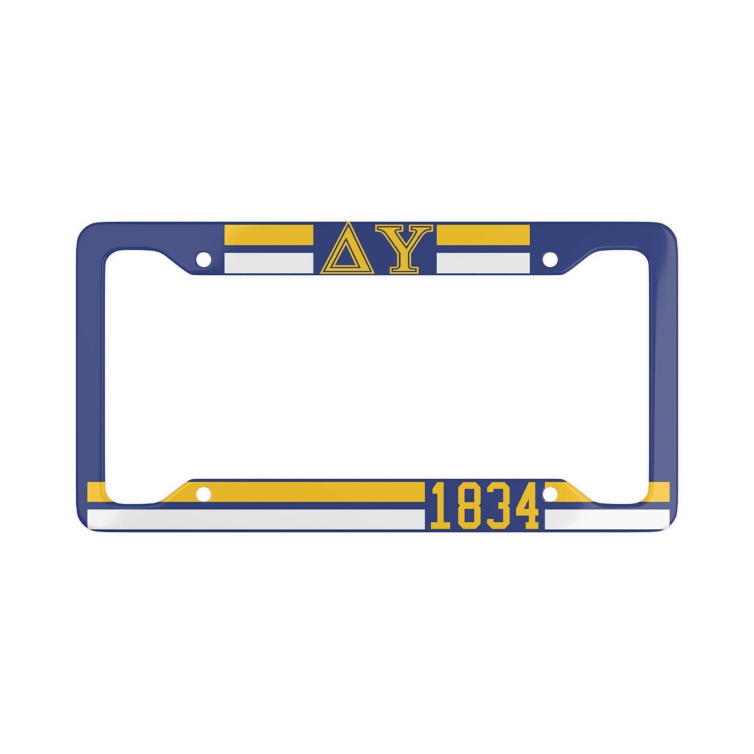 Delta Upsilon Year License Plate Frames Etsy