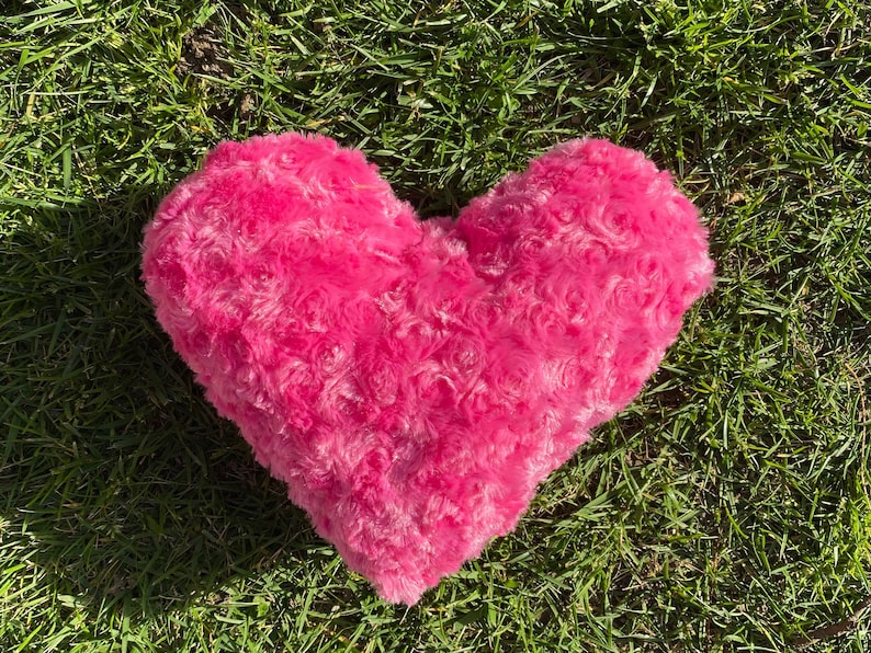 Fur Heart Pillows Etsy