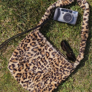 Cheetah faux fur bag