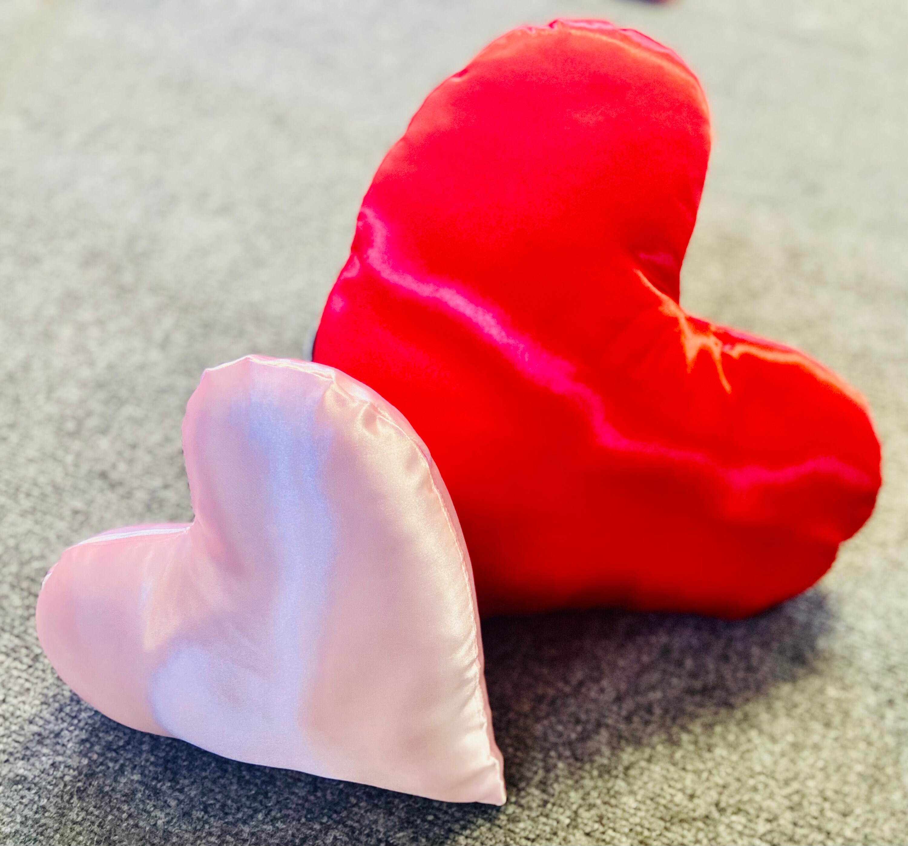 Satin heart best sale shaped pillow