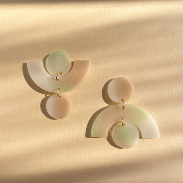 Asymmetric Resin Earrings