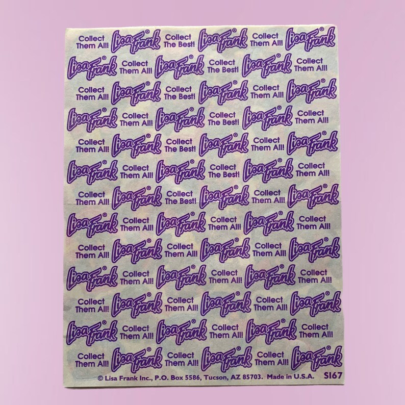 Lisa Frank 80s Lisa Frank Sticker Sheet Teddy Bear Hearts Etsy