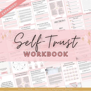 Self Trust Workbook, Mental Health Workbook, Self Love Workbook, Healing Workbook, Self Help, Self Care, Self Discovery, Printable Workbook