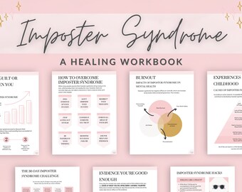 Imposter Syndrome eBook Workbook | Mental Health Workbook | Emotional Health Workbook | Self Love Workbook | Guided Journal | Psychology