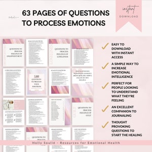 1000 Journal Questions to Process Your Feelings, Mental Health Journal Prompts, Anxiety Journal, Therapy Resources, Psychology