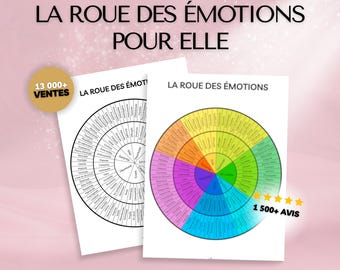La roue des émotions pour femmes | Outil de bien-être émotionnel à imprimer (fichier digital)
