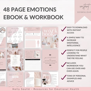 Discover how to identify, understand and process your emotions with the help of this 48-page Digital Workbook. Includes personal prompts, mindful activities, examples & advice for improving emotional intelligence and creating more emotional peace.