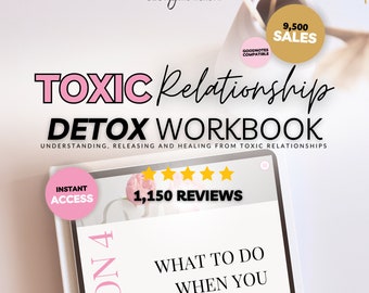 Toxische relatie-detoxwerkboek, Genezing van toxiciteit Digitaal Goodnotes-dagboek, Werkbladen voor herstel van codependency, Coping-hulpmiddelen