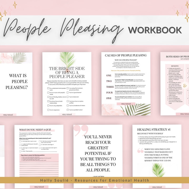 People Pleasing Digital PDF Workbook Codependency Etsy