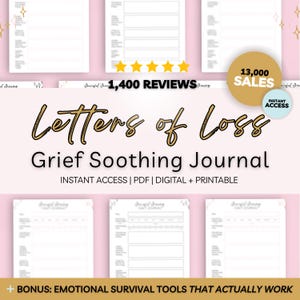 Grief Journal: Guided Prompts for Loss & Healing (Digital PDF)