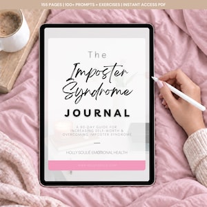 Imposter Syndrome 90-dagars läkningsdagbok, arbetsbok för självkänsla (digital nedladdning)