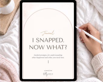 Emotional Reactivity Journal for After a Big Reaction | Digital PDF Workbook