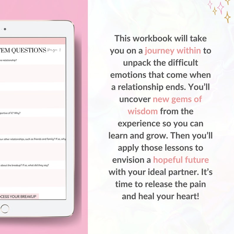 Finden Sie den Abschluss: Eine Reise zur Trennungsverarbeitung, geführte Heilungs-Aufforderungen zum Trennungs-Tagebuch, digitales Trennungs-Selbstliebe-Tagebuch, Beziehungsgeschenke Bild 3