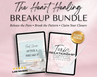 Breakup Recovery Workbook Bundle: Guided Journal for Healing After Heartbreak
