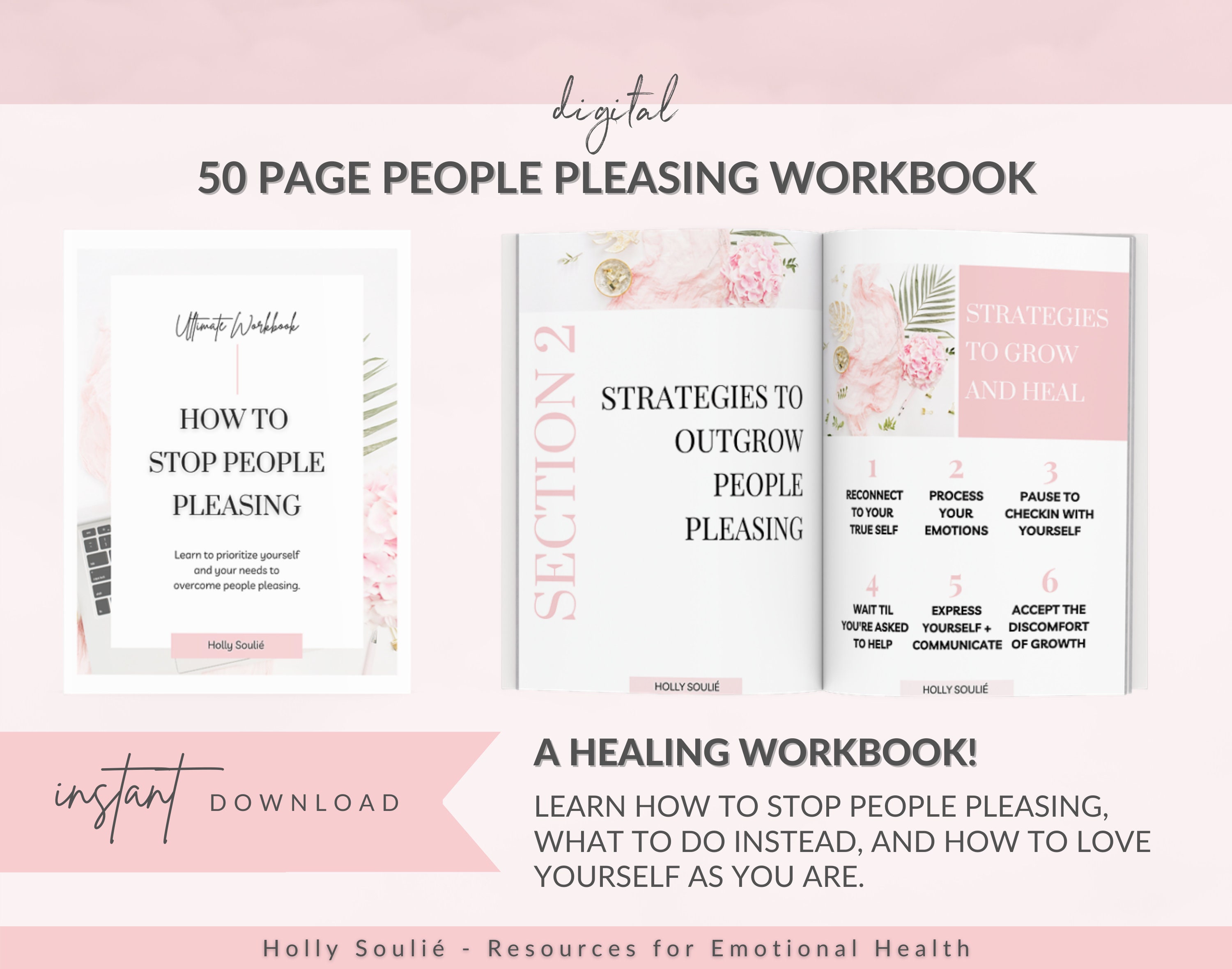 People Pleasing eBook | People Pleasing Workbook | Codependency Workbook | Self-Awareness Workbook | Self-Love Workbook
