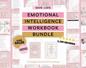 Emotional Intelligence Workbook Bundle, Emotional Regulation Workbook, Mental Health Journal Prompts, Emotional Health Ebook, Psychology