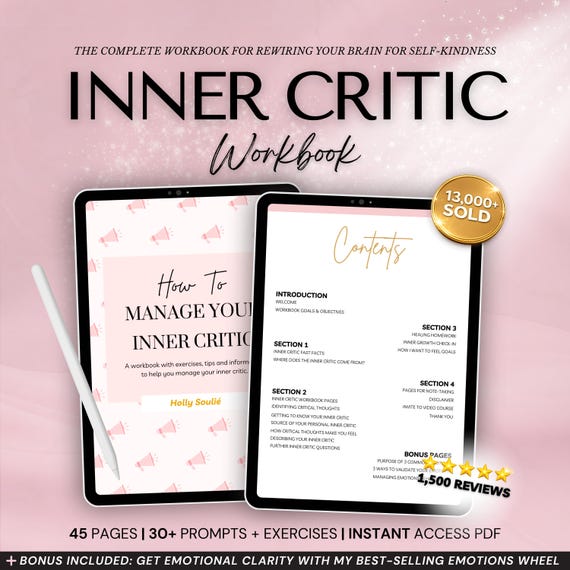 Inner Critic Workbook: Guided Journal for Self-Compassion and Healing Your Inner Voice