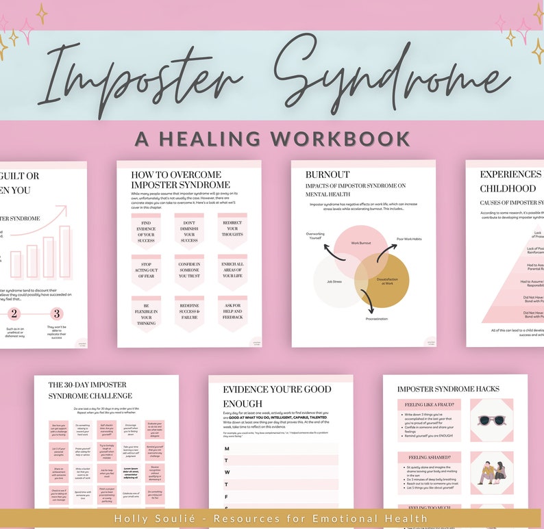 Imposter Syndrome eBook Workbook Mental Health Workbook Emotional Health Workbook Self Love Workbook Guided Journal Psychology image 1