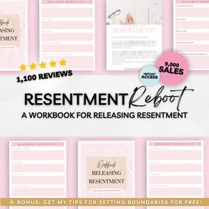 Resentment Reboot Digital Workbook, Emotional Intelligence Workbook Resentment, Emotional Resilience Workbook, Mental Health Workbook PDF