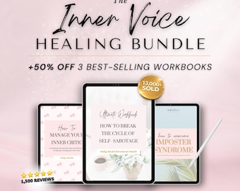 Inner Voice Workbook Bundle: Heal Self-Sabotage, Imposter Syndrome and Harsh Self-Talk