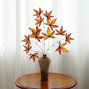 Ahornblatt Glasmalerei Wohndekor-Muttertagsgeschenk-Geschenk zum Einweihungsfest Geschenk-Natur Wohndekor-Space Highlights-Sonnenfänger