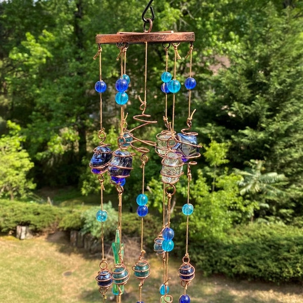 Glass Wind Chimes Etsy