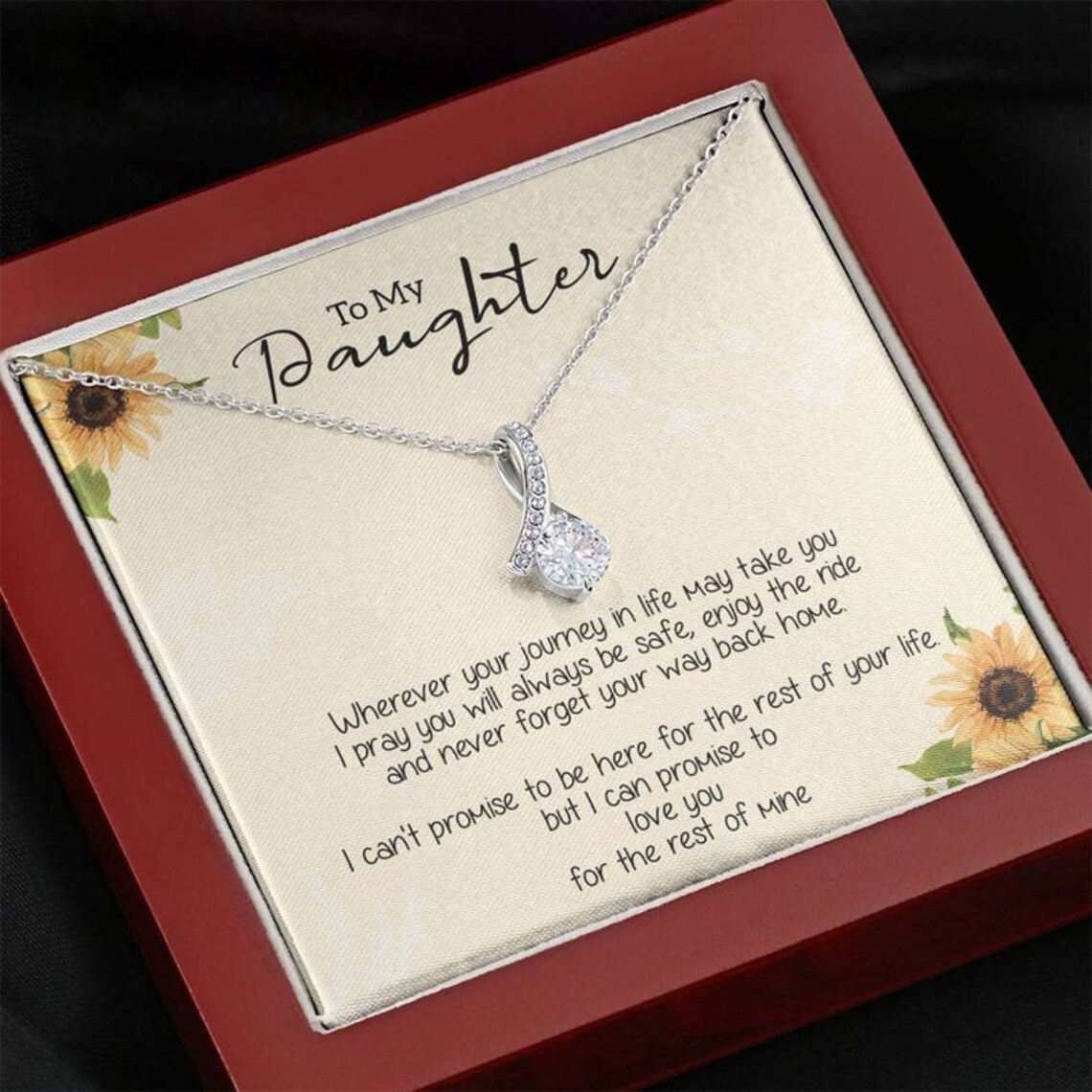 DAD To Daughter Necklace Jewelry Box Gift Love Dad To Daughter Etsy